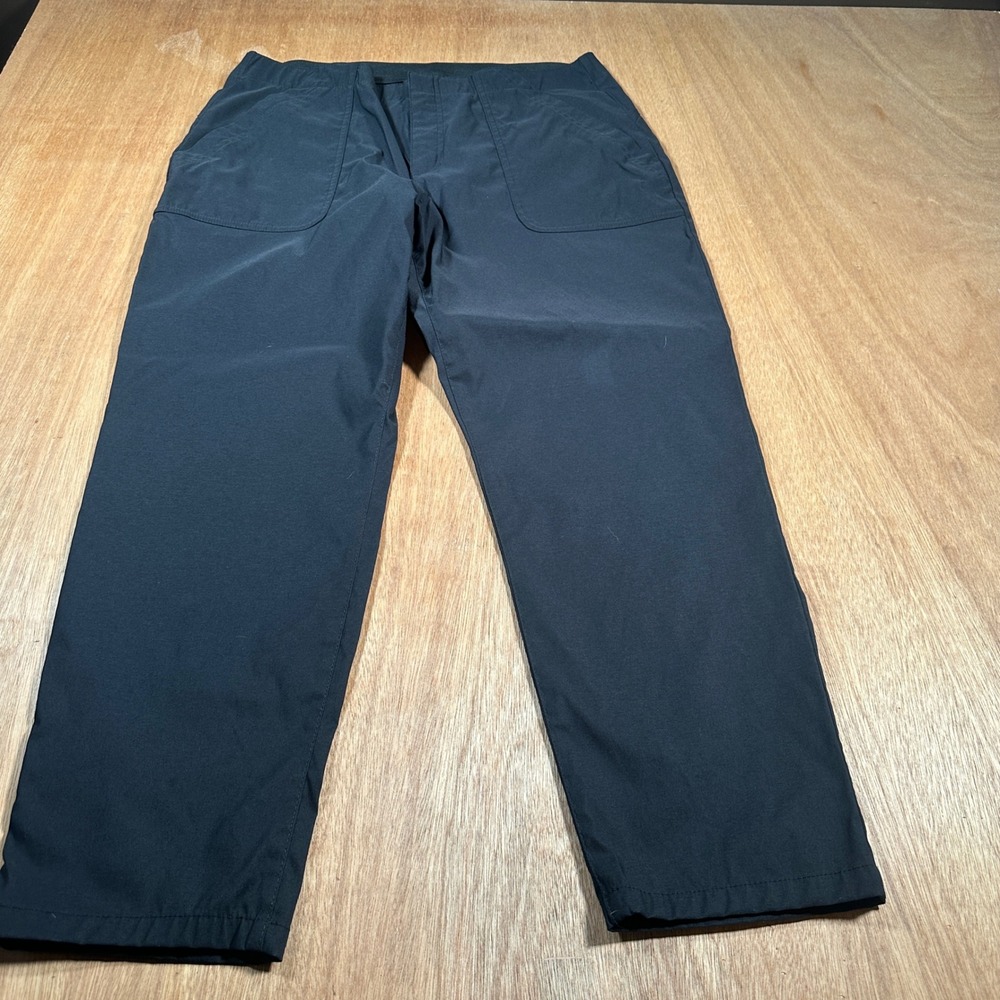 Eddie Bauer Pants Womens 14 Black Outdoor Hiking Utility Elastic Waist Straight